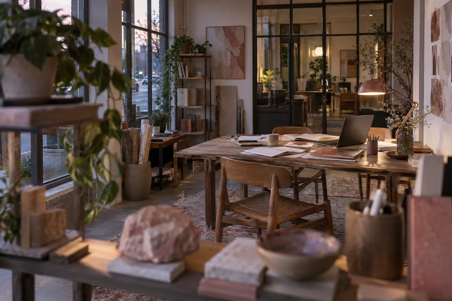 Illustration of consulting businesses and their working space